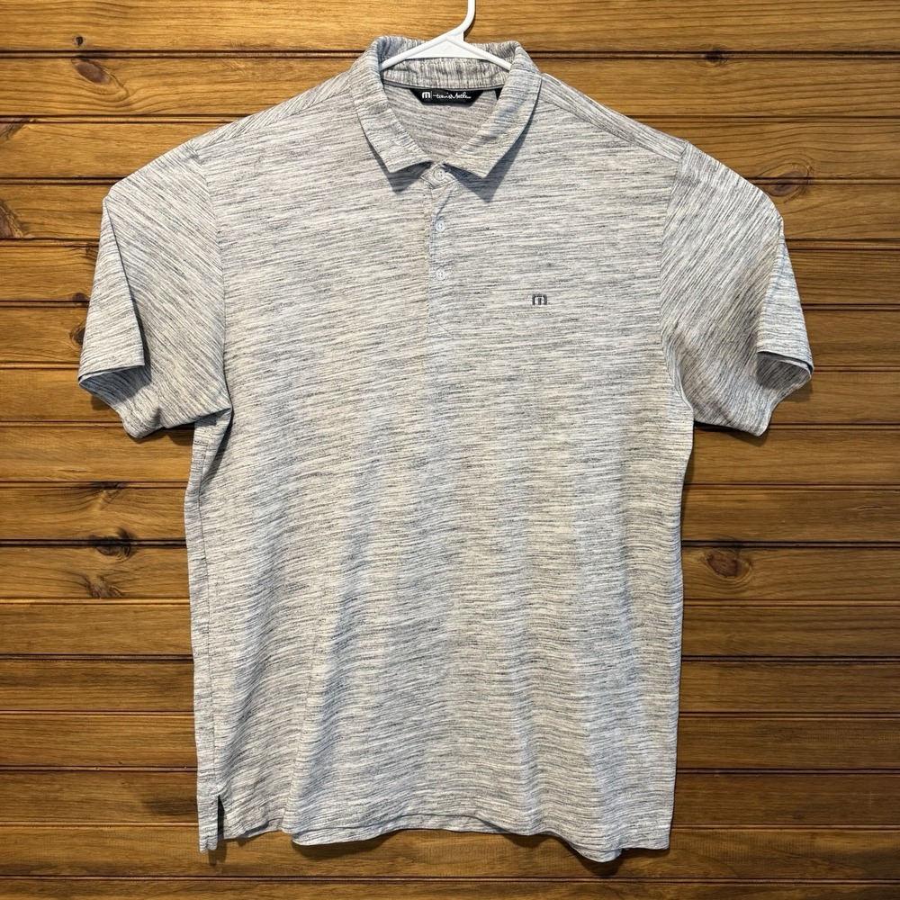 Travis Mathew Golf Polo Mens Size XL Heather Gray Lightweight Cotton Blend